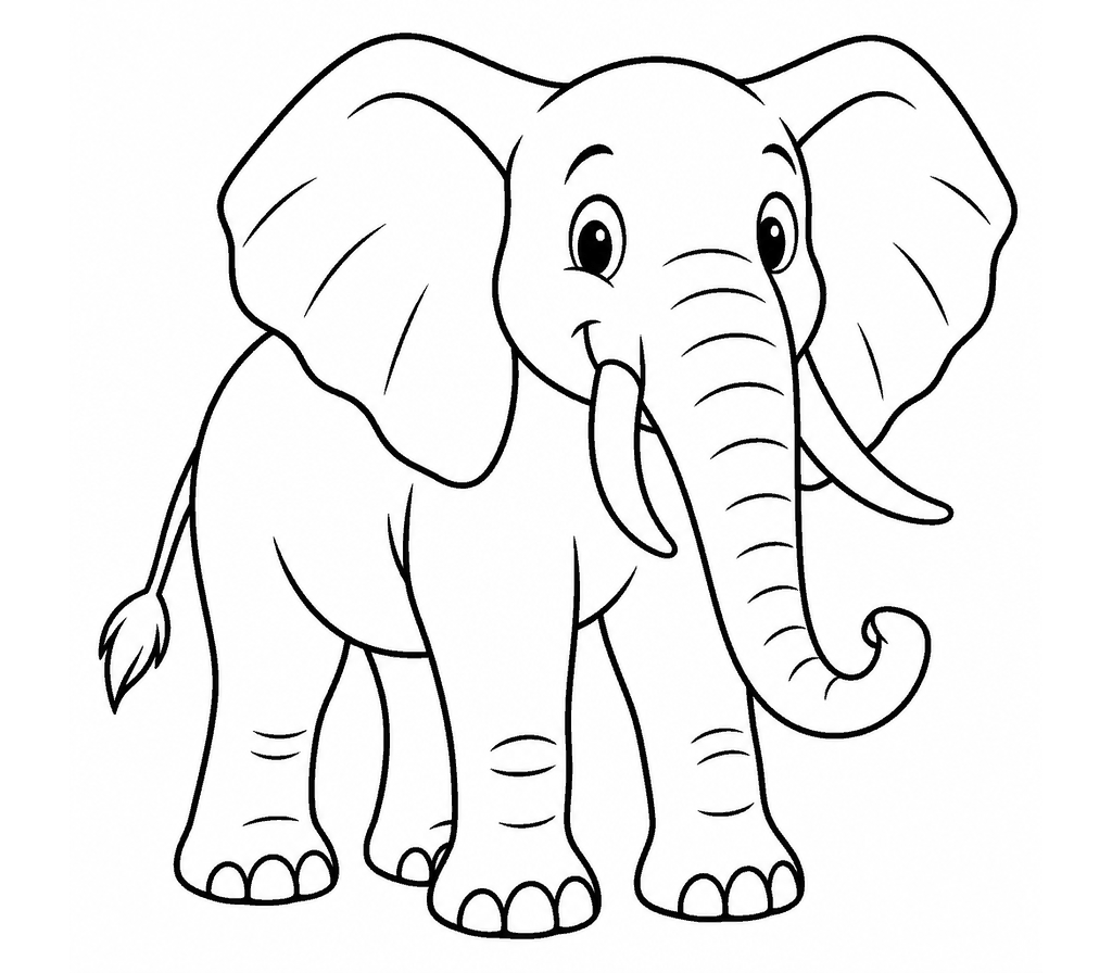African Elephant coloring page