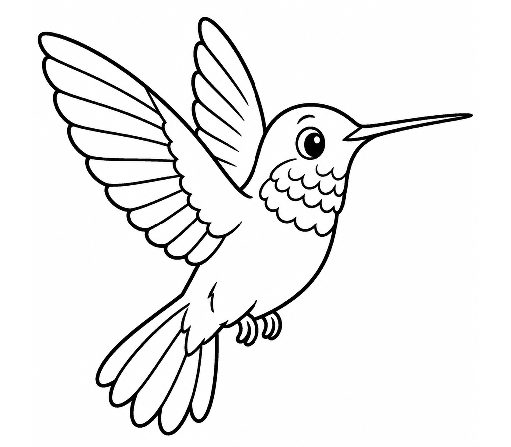 Allen's Hummingbird coloring page