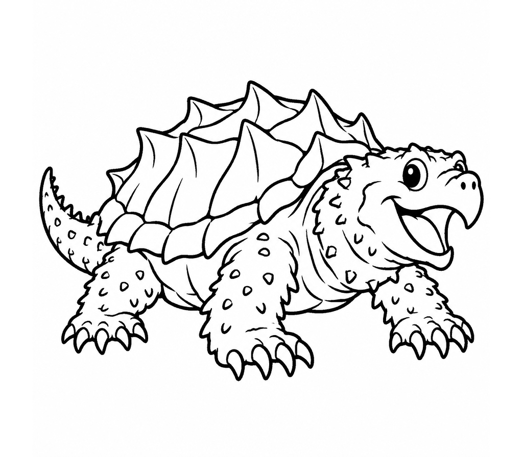 Alligator Snapping Turtle coloring page
