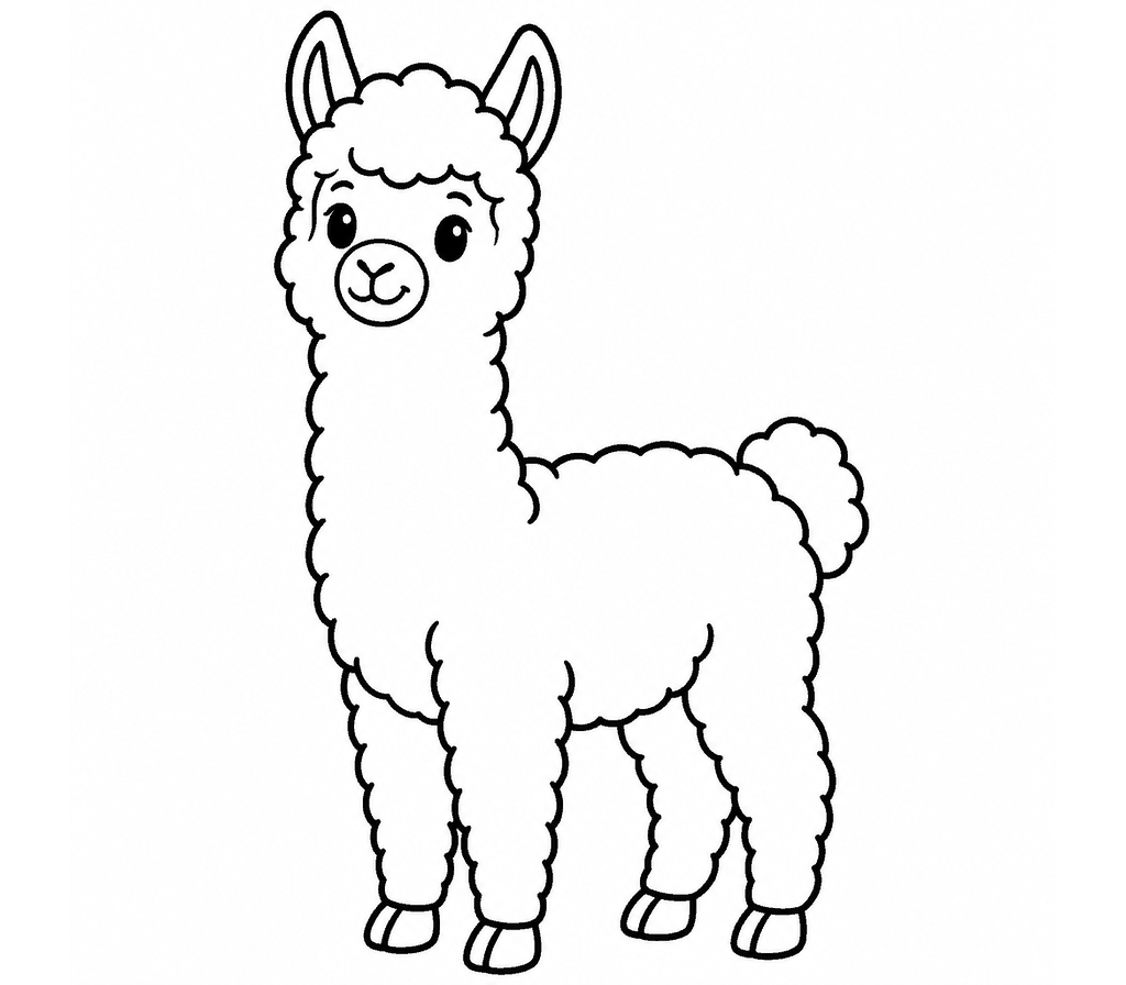 Alpaca coloring page