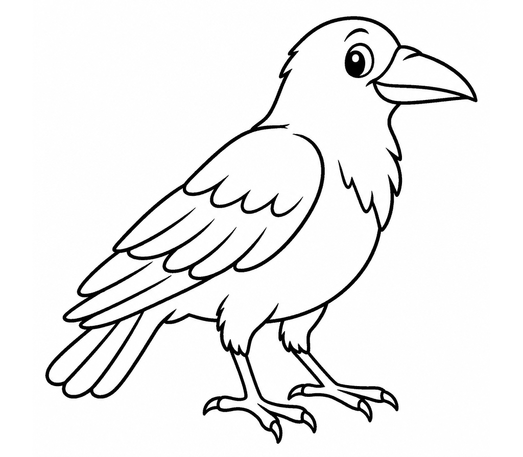 American Crow coloring page