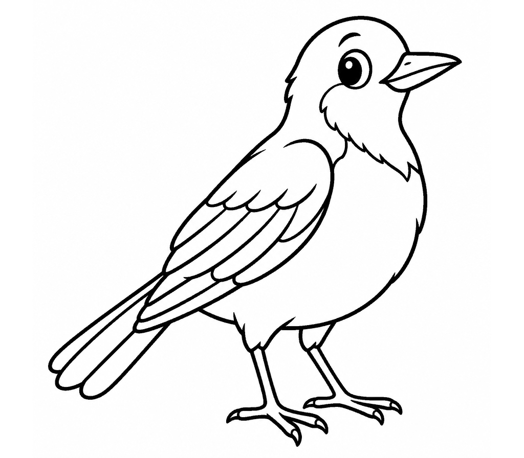 American Robin coloring page