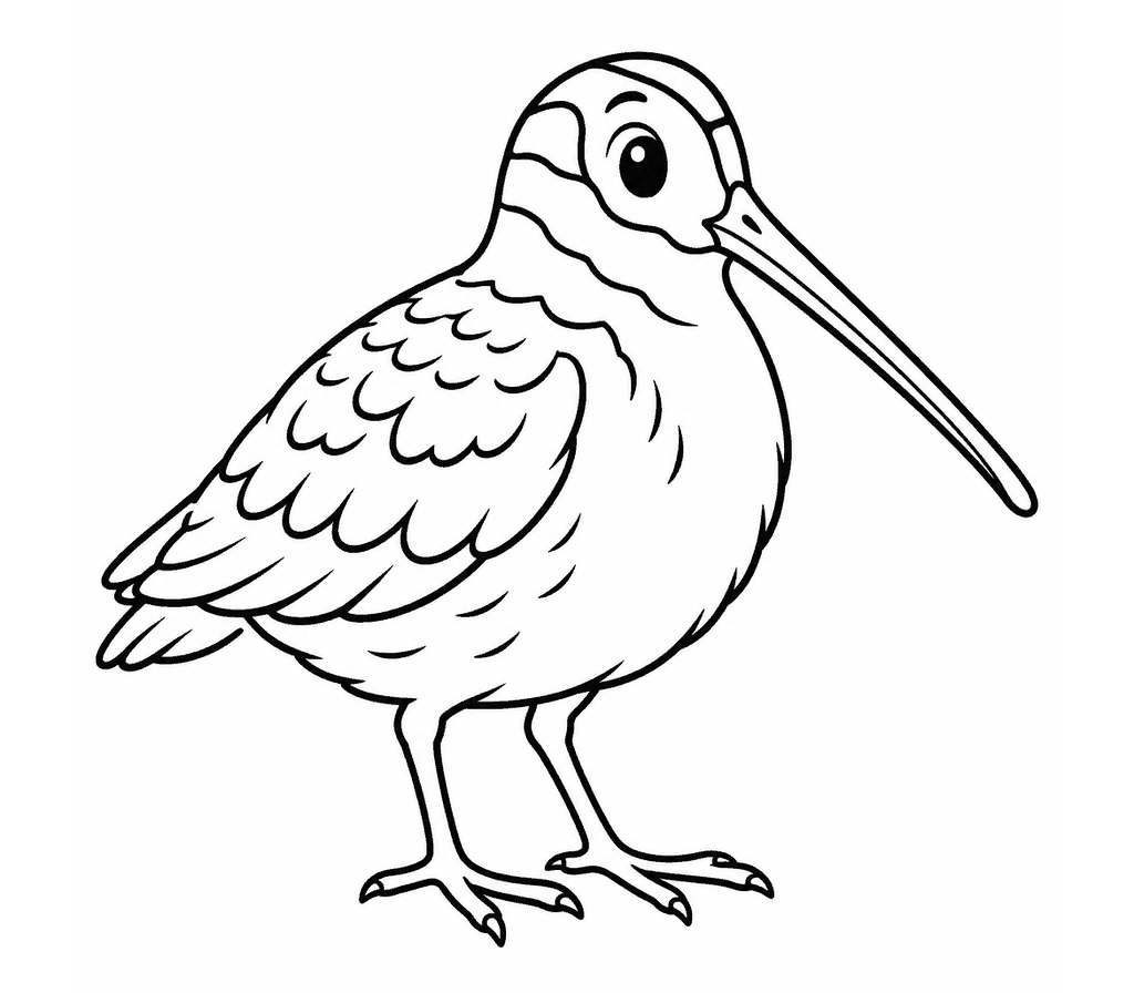 American Woodcock coloring page