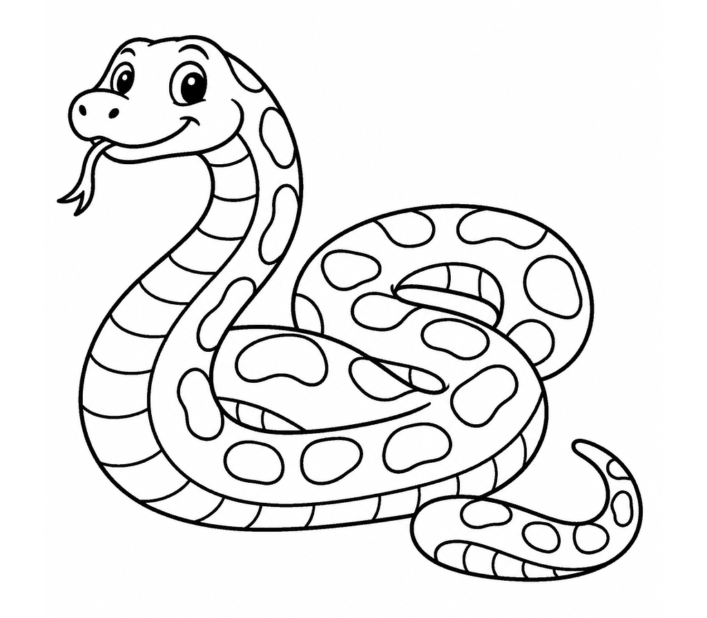 Anaconda coloring page