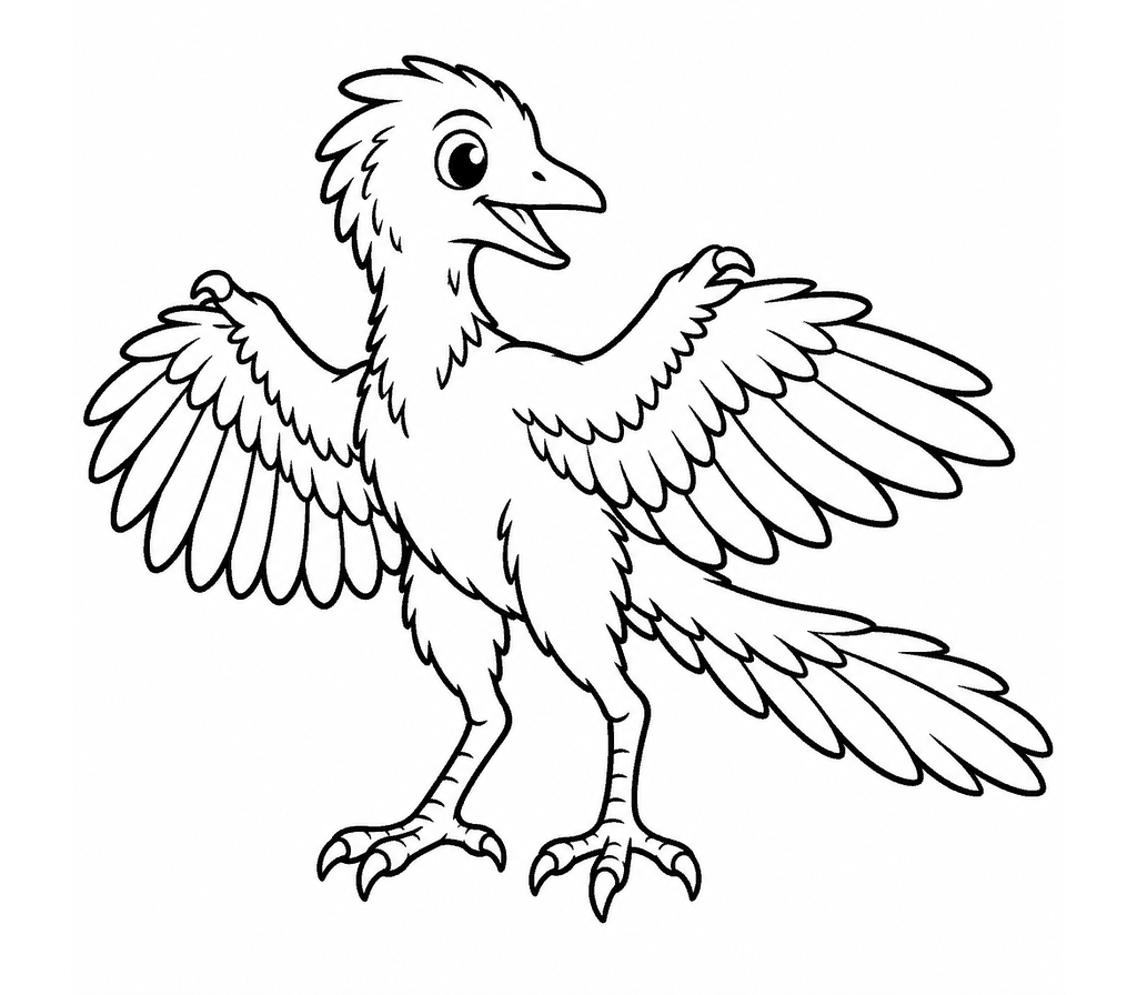 Anchiornis coloring page