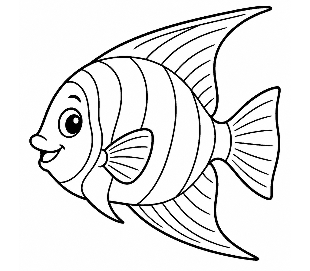 Angelfish (Queen) coloring page