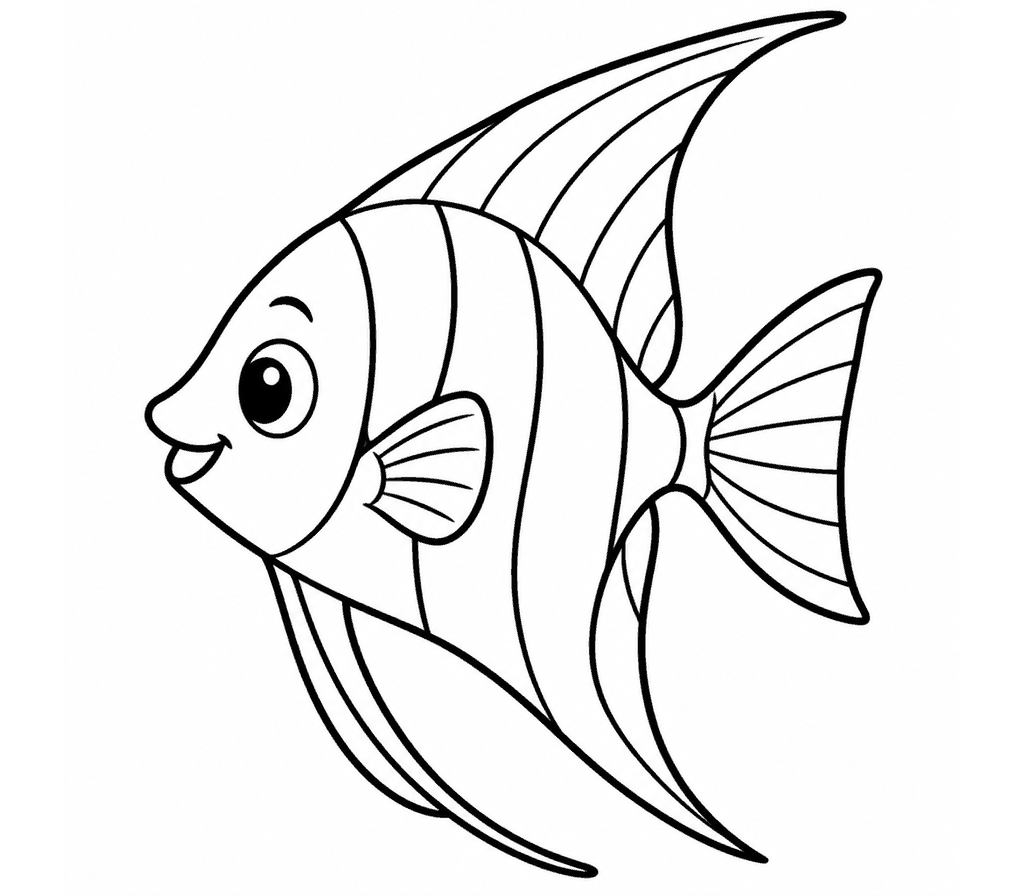 Angelfish coloring page