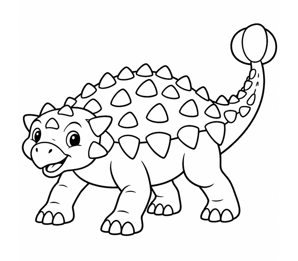Ankylosaurus coloring page
