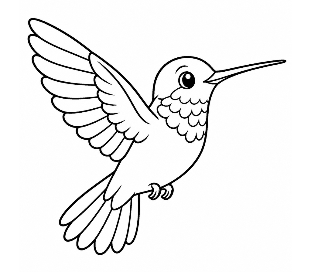 Anna's Hummingbird coloring page