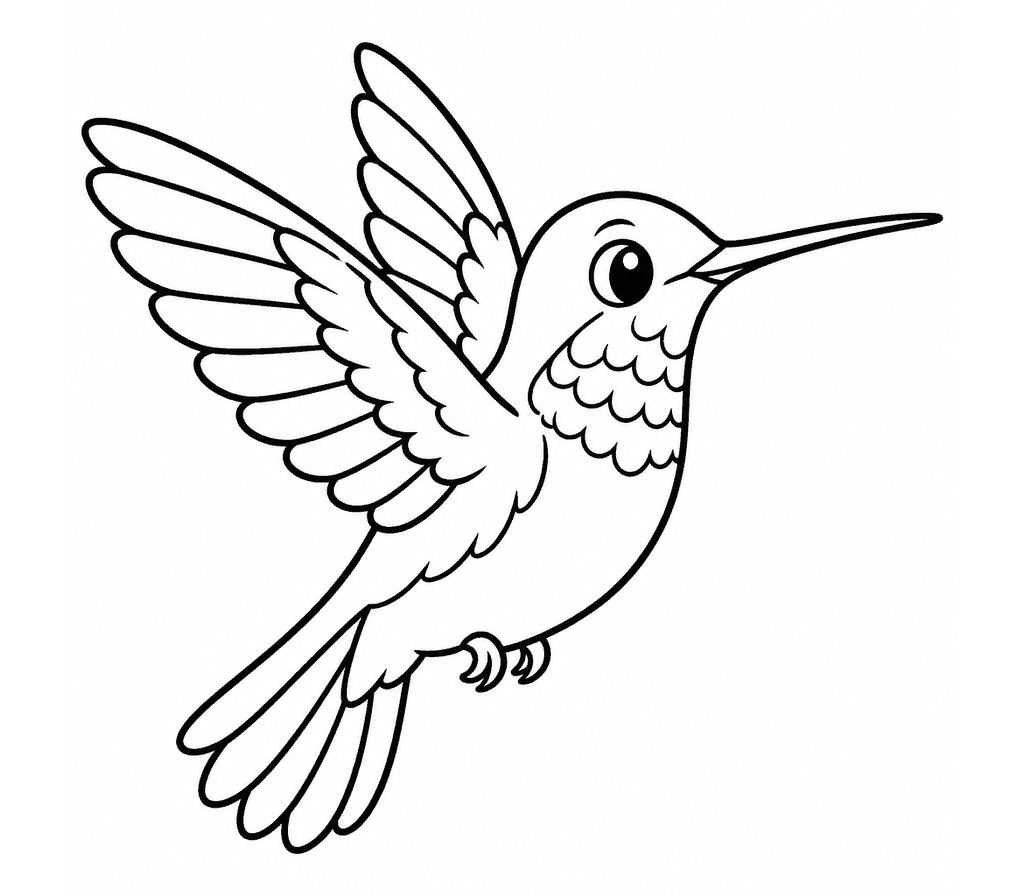 Anna's Hummingbird coloring page