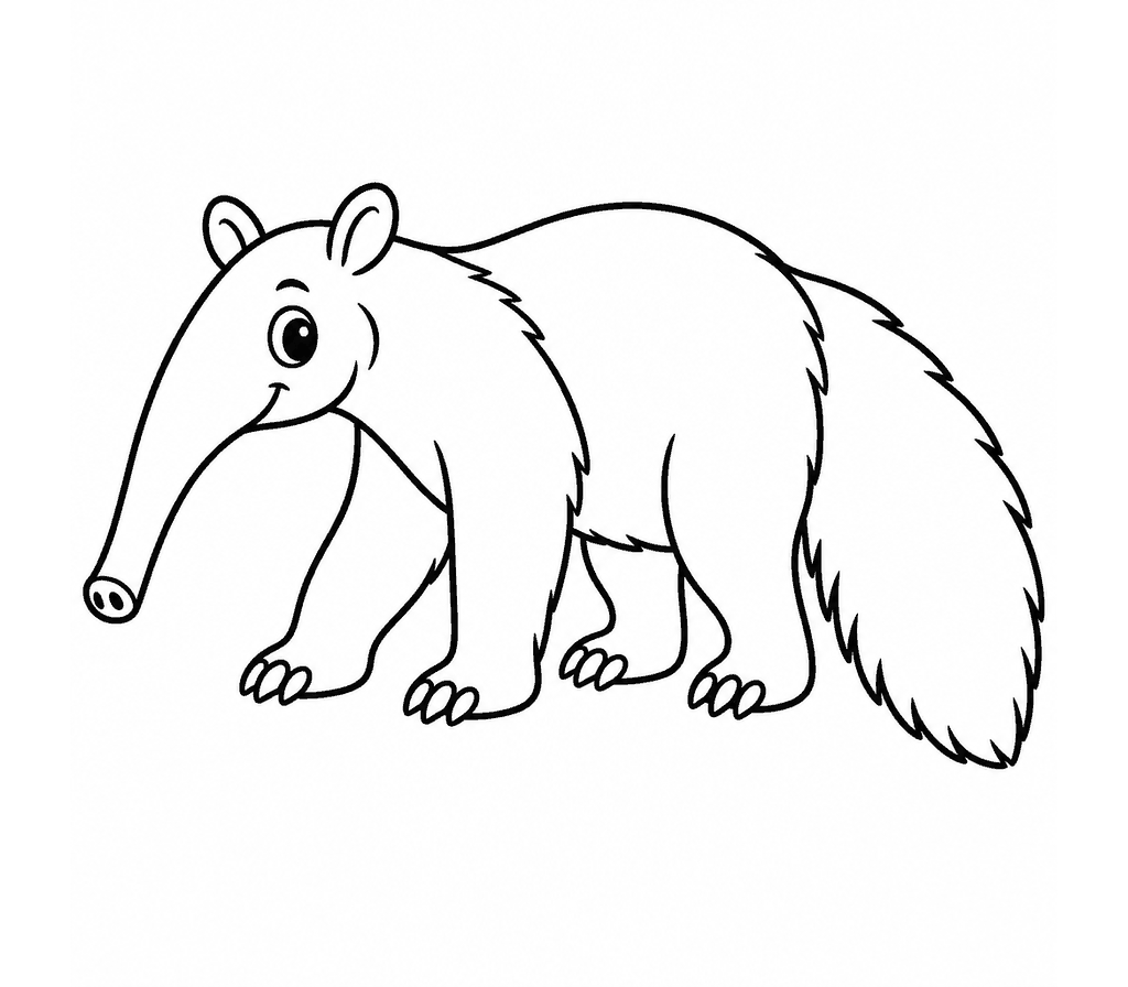 Anteater coloring page