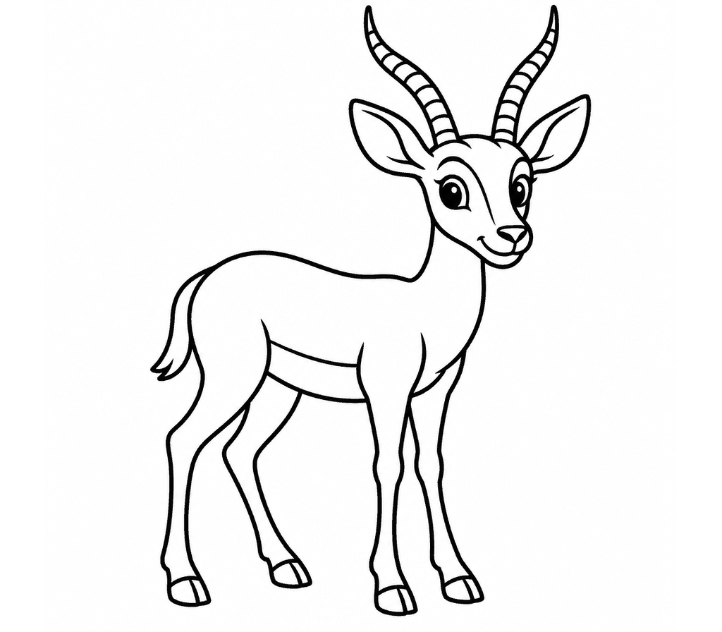 Antelope coloring page