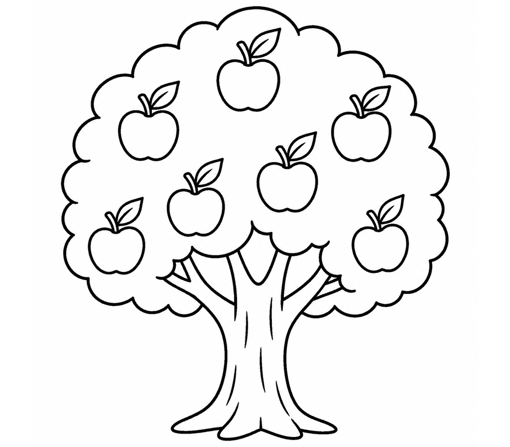 Apple Tree coloring page