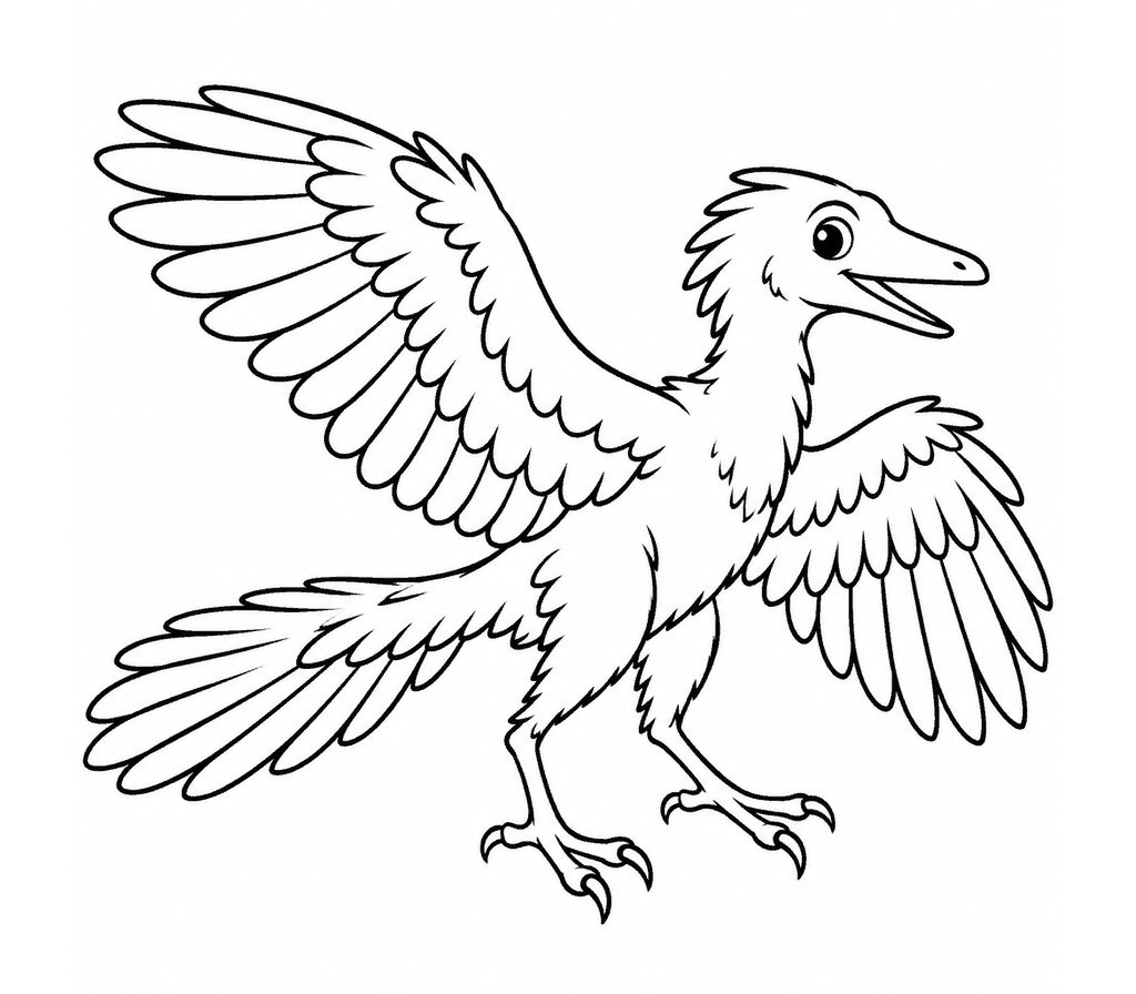 Archaeopteryx coloring page