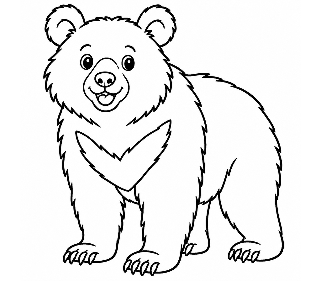 Asian Black Bear coloring page