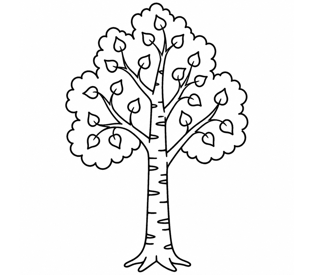 Aspen Tree coloring page