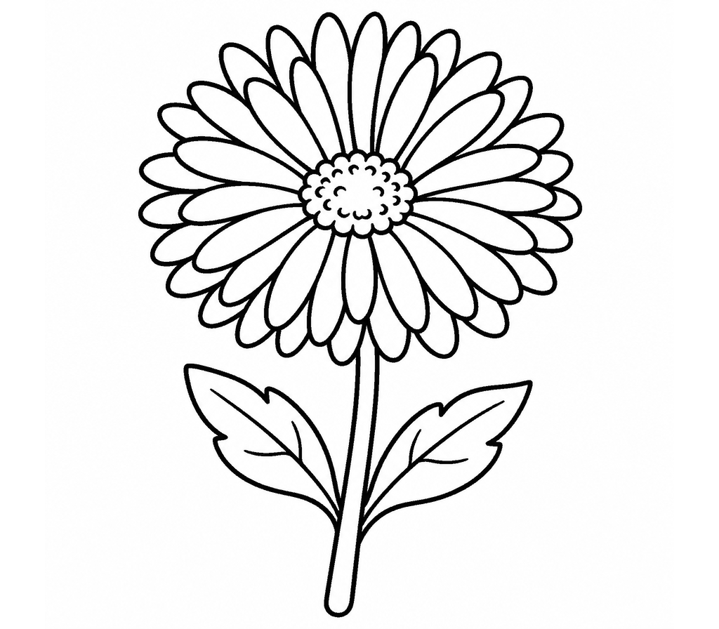 Aster coloring page