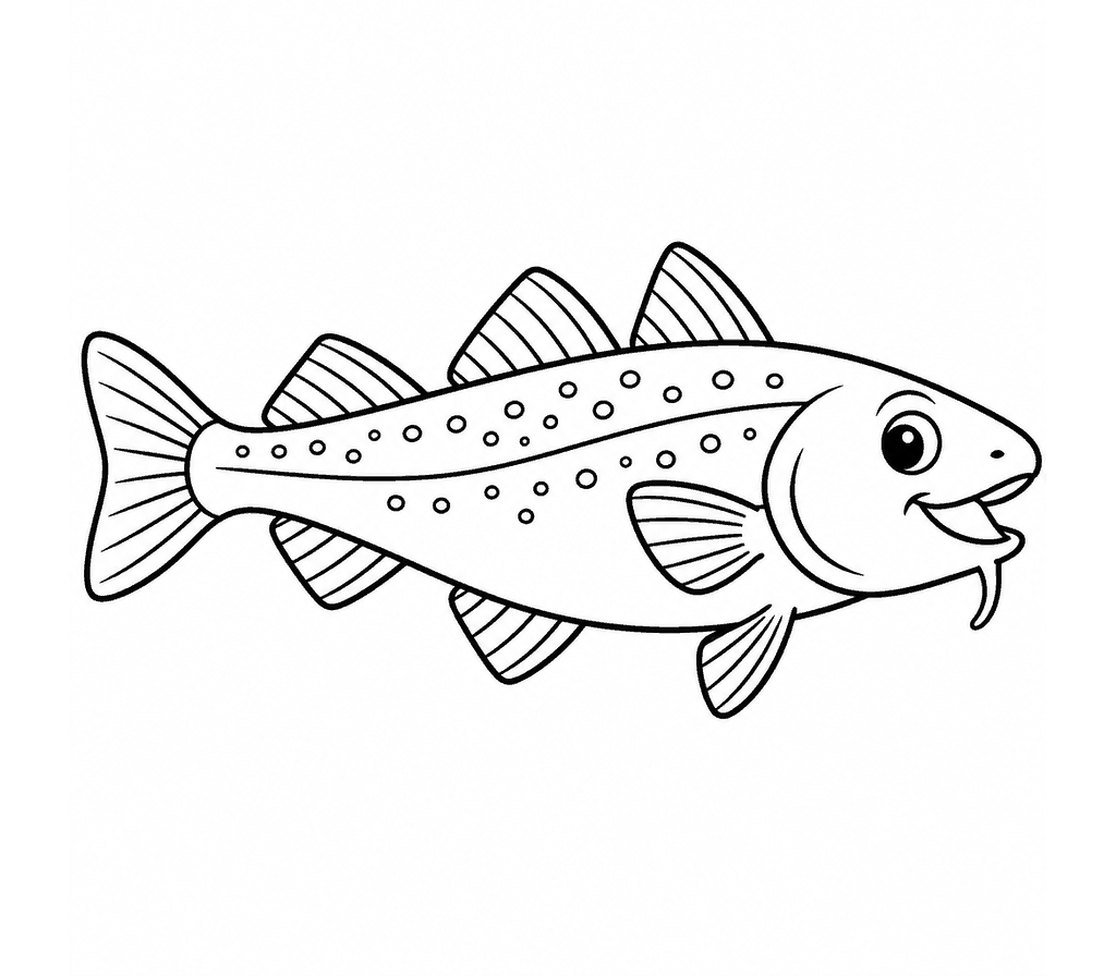 Atlantic Cod coloring page