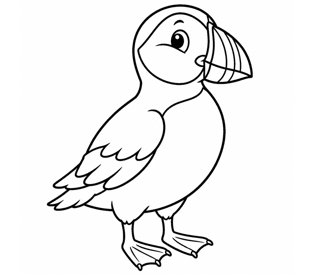 Atlantic Puffin coloring page