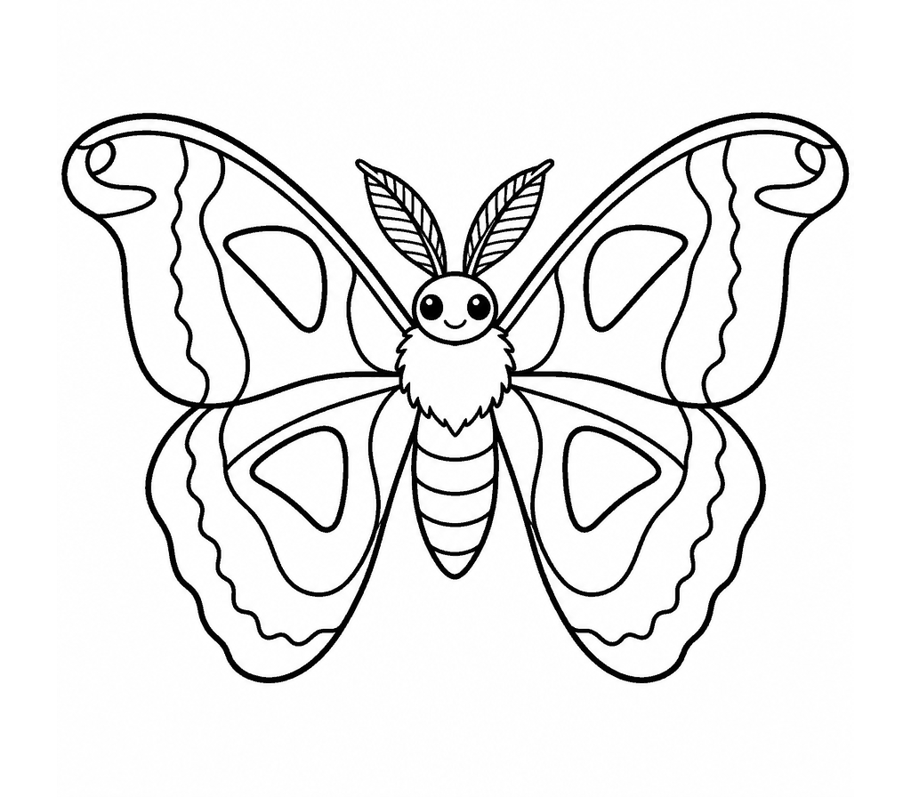 Atlas Moth coloring page
