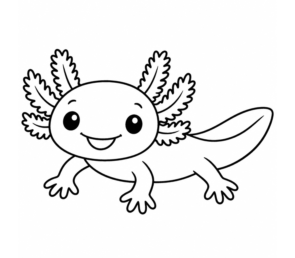Axolotl coloring page