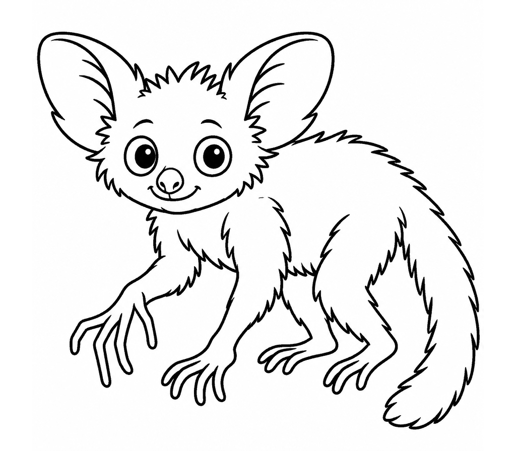 Aye-Aye coloring page