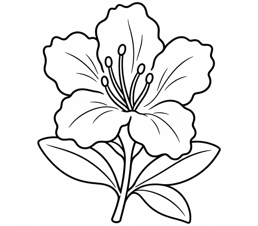 Azalea coloring page