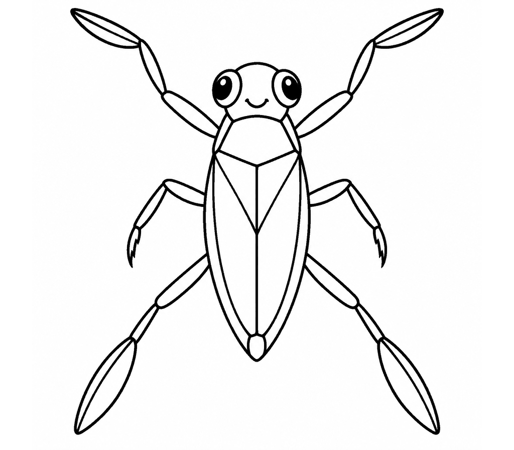 Backswimmer coloring page