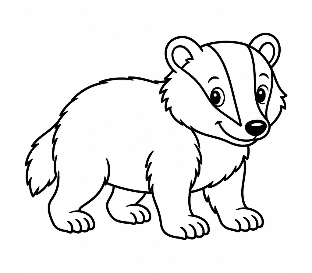 Badger coloring page