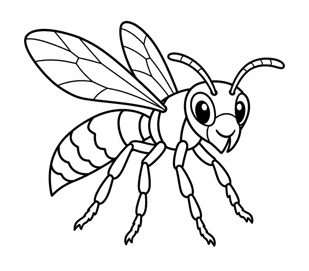 Bald-faced Hornet coloring page