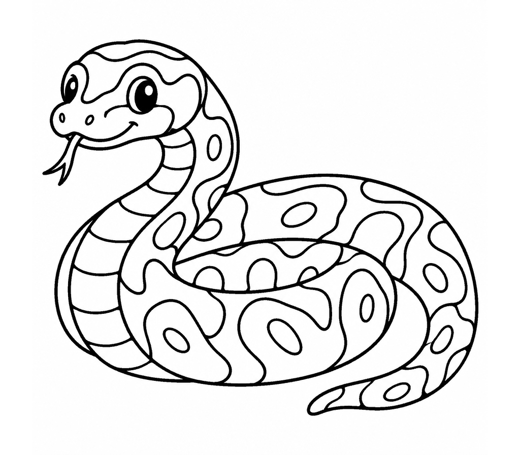 Ball Python coloring page
