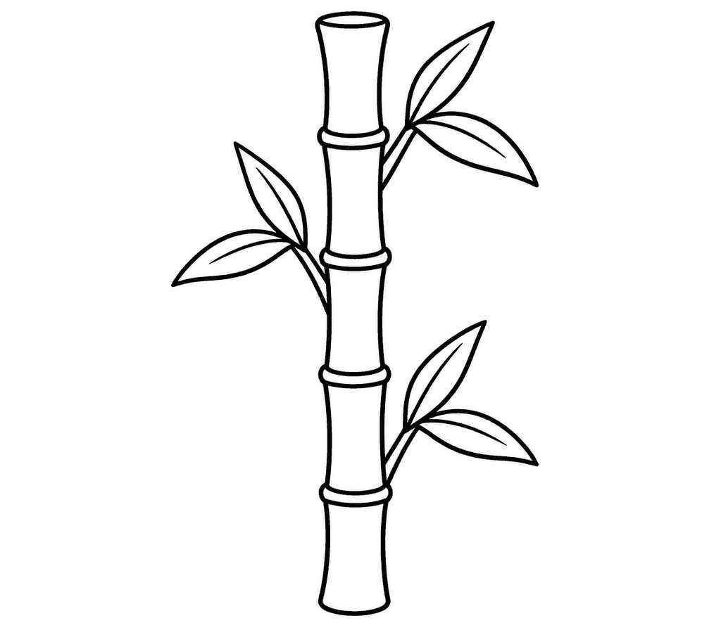 Bamboo coloring page
