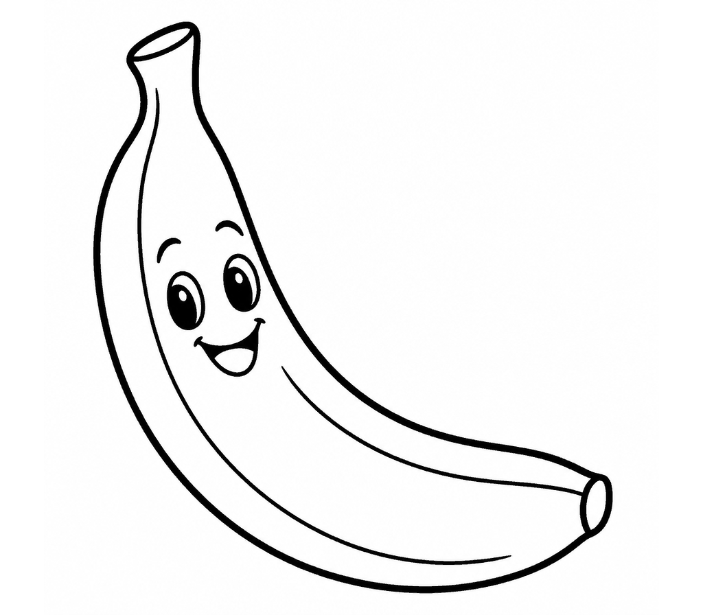 Banana coloring page