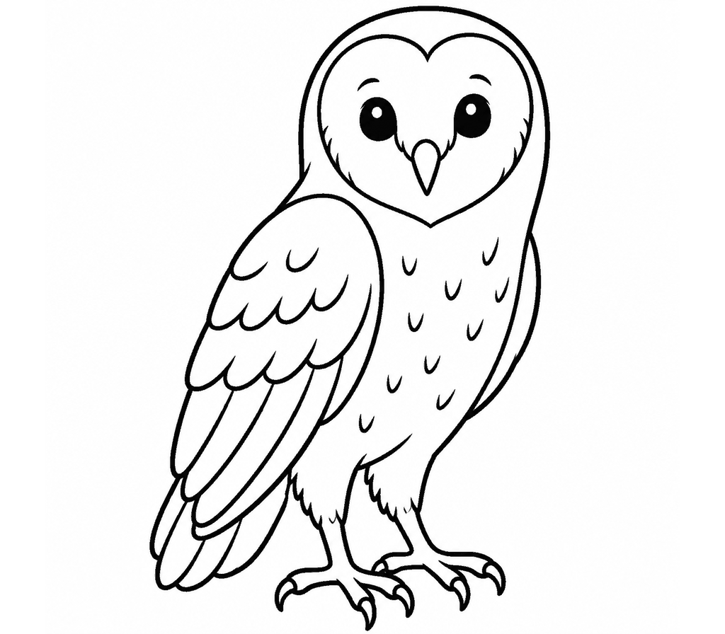 Barn Owl coloring page