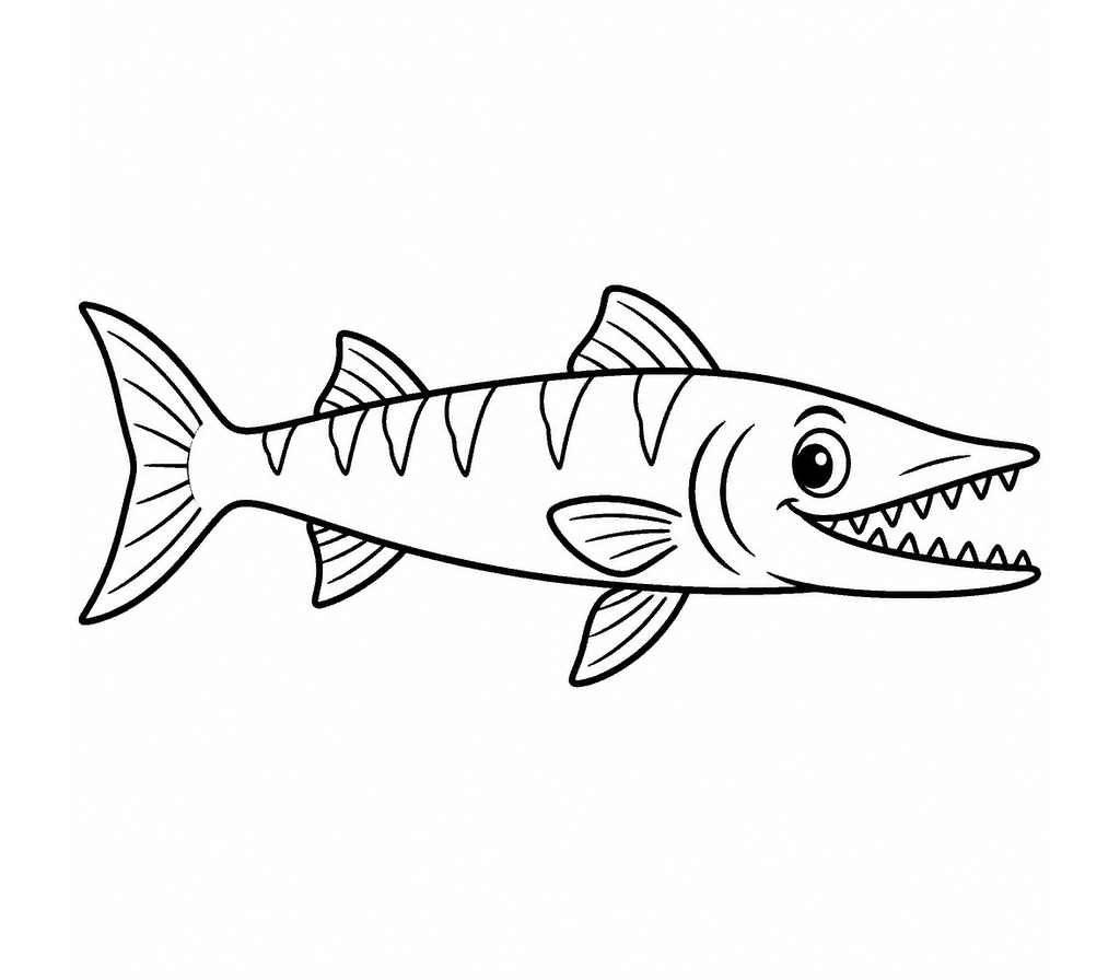 Barracuda coloring page