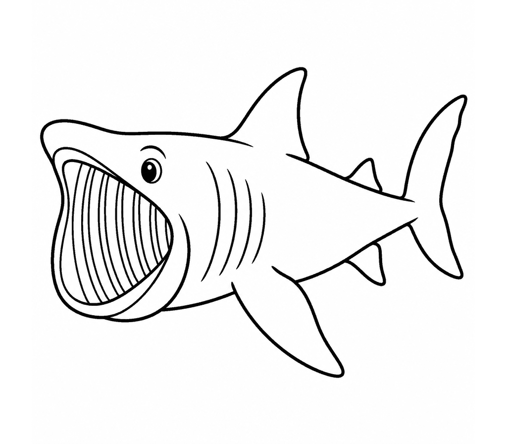 Basking Shark coloring page