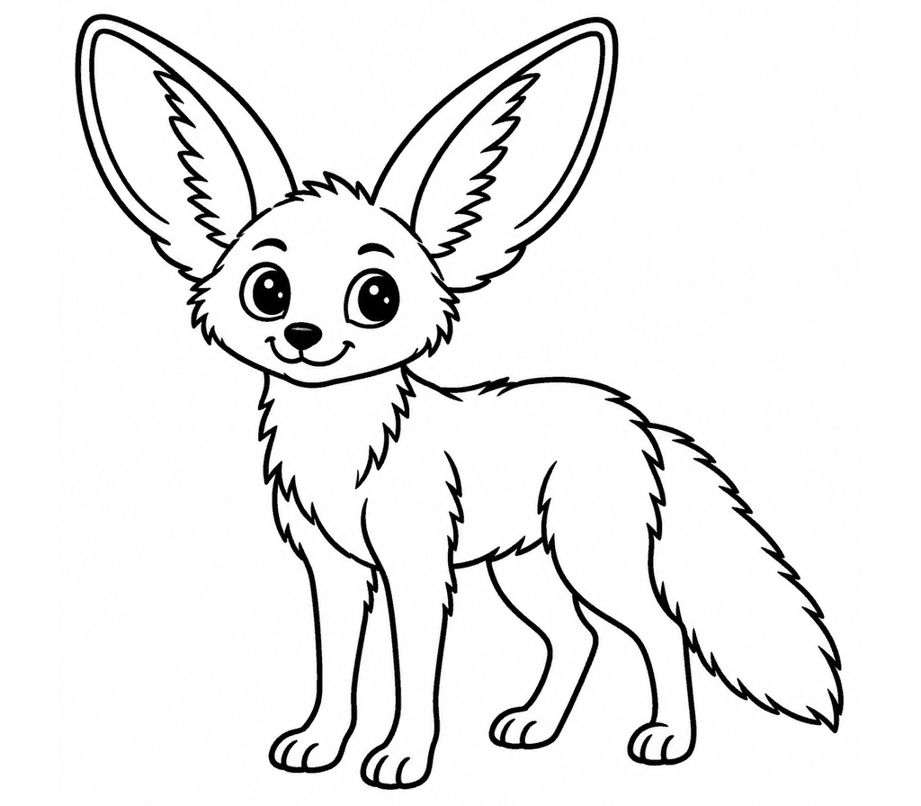 Bat-Eared Fox coloring page