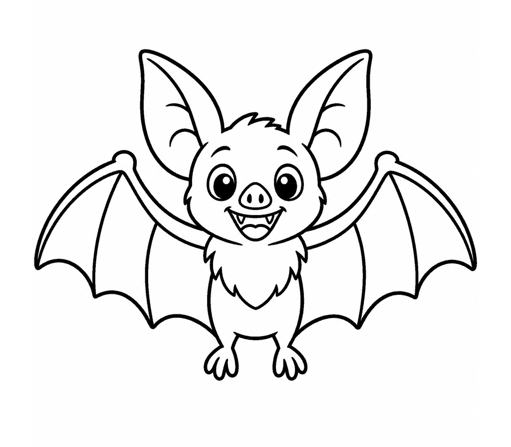 Bat coloring page