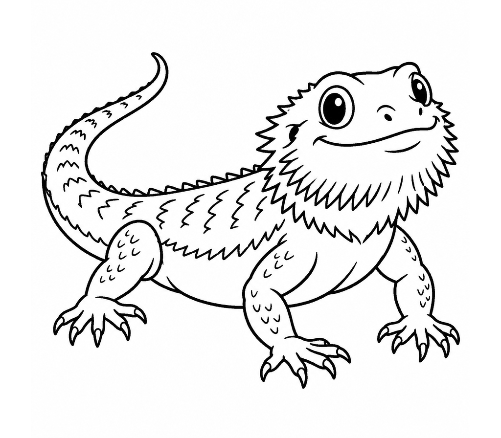 Bearded Dragon coloring page