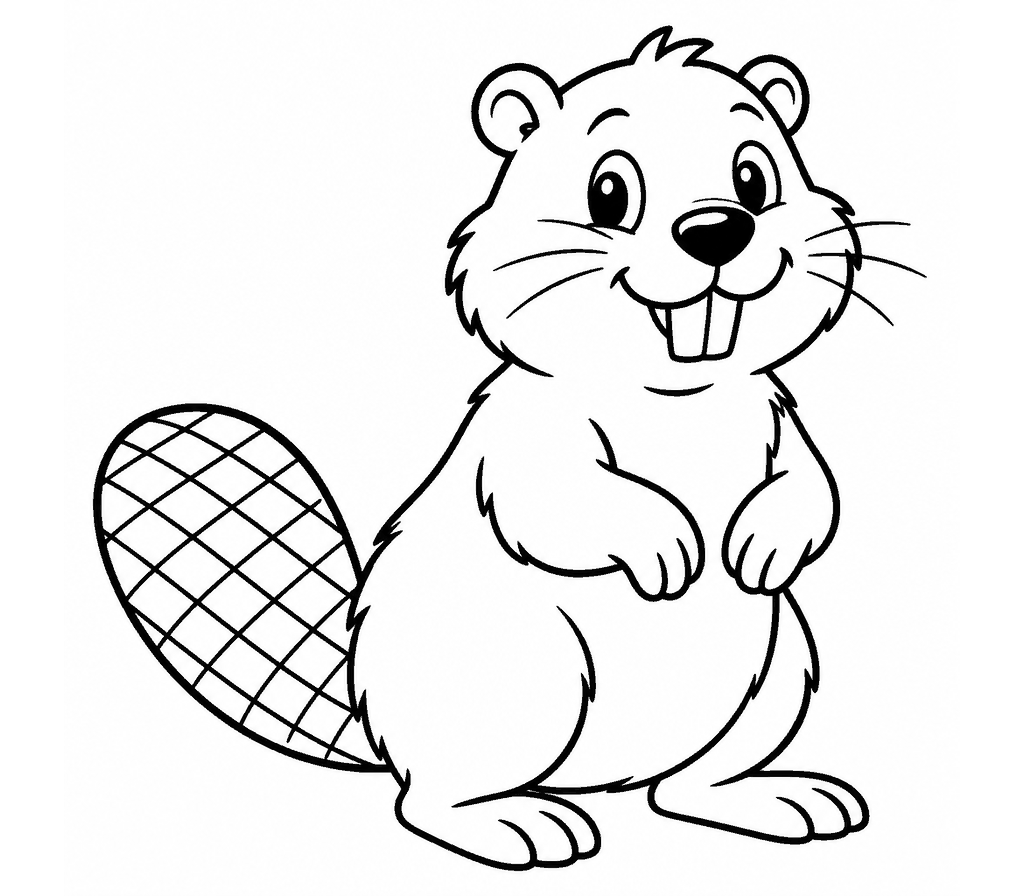 Beaver coloring page