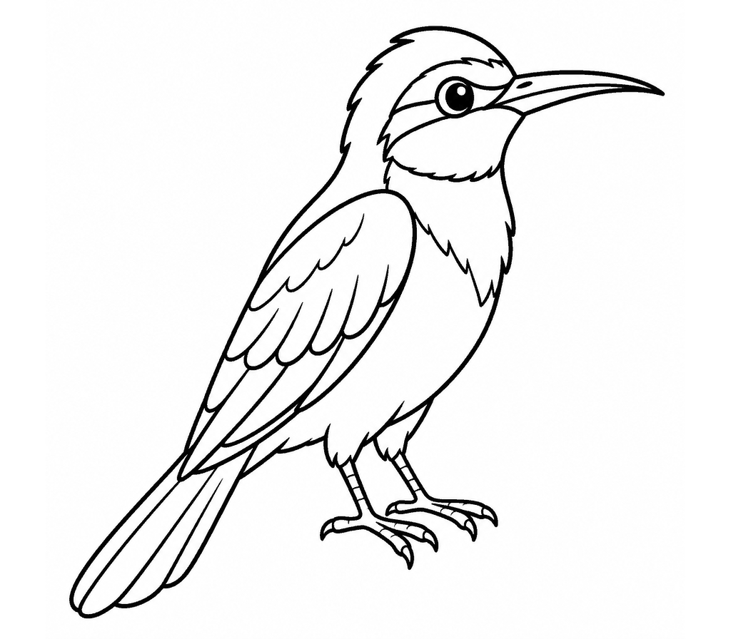 Bee-eater (European) coloring page