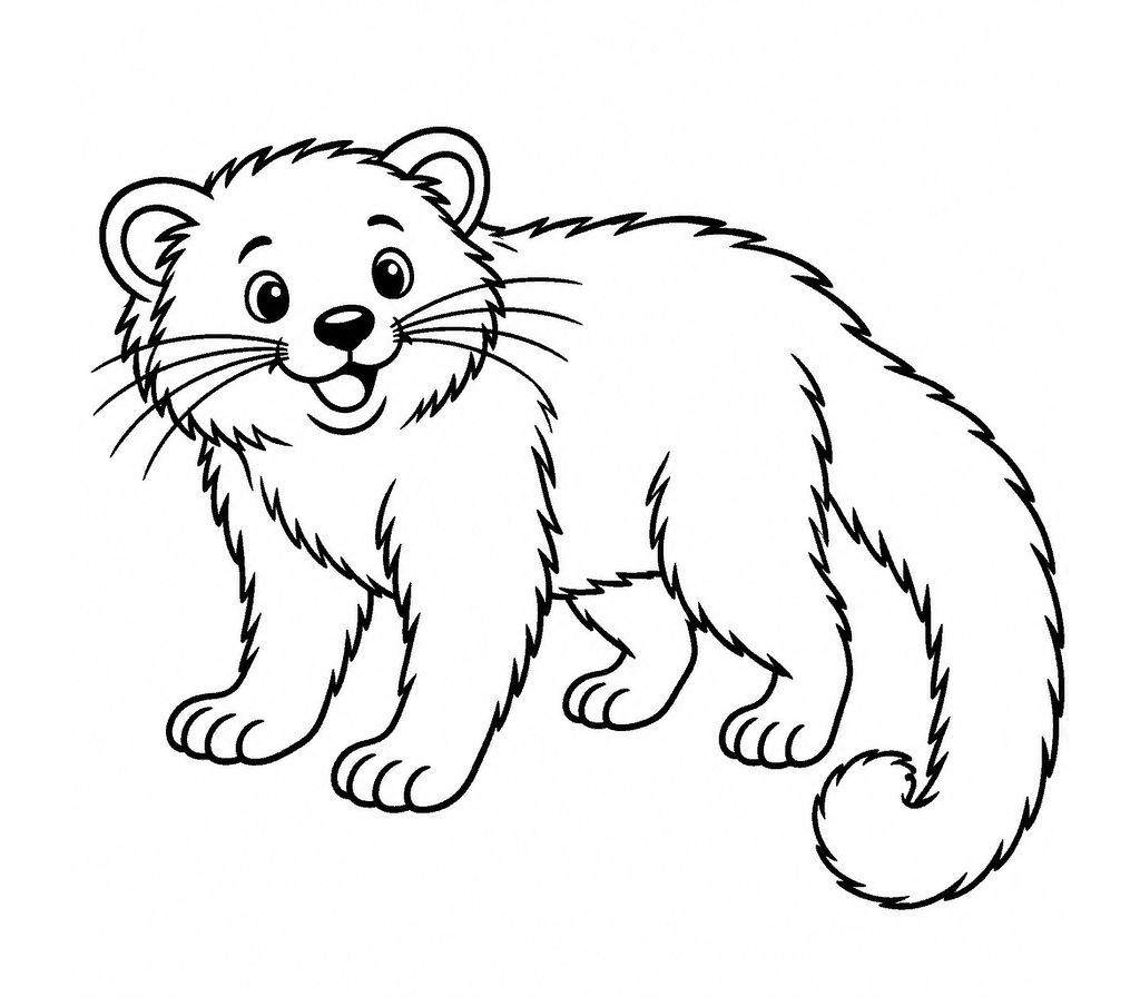Binturong coloring page