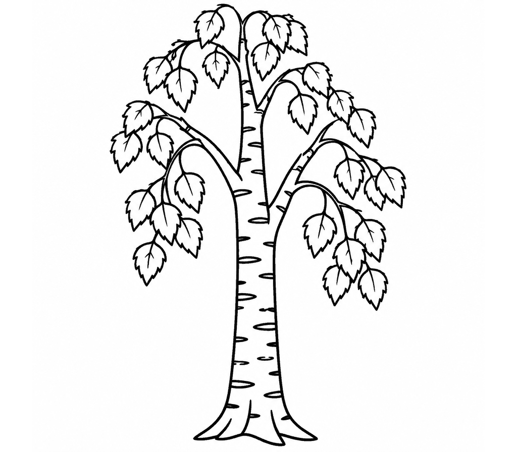 Birch (White) coloring page