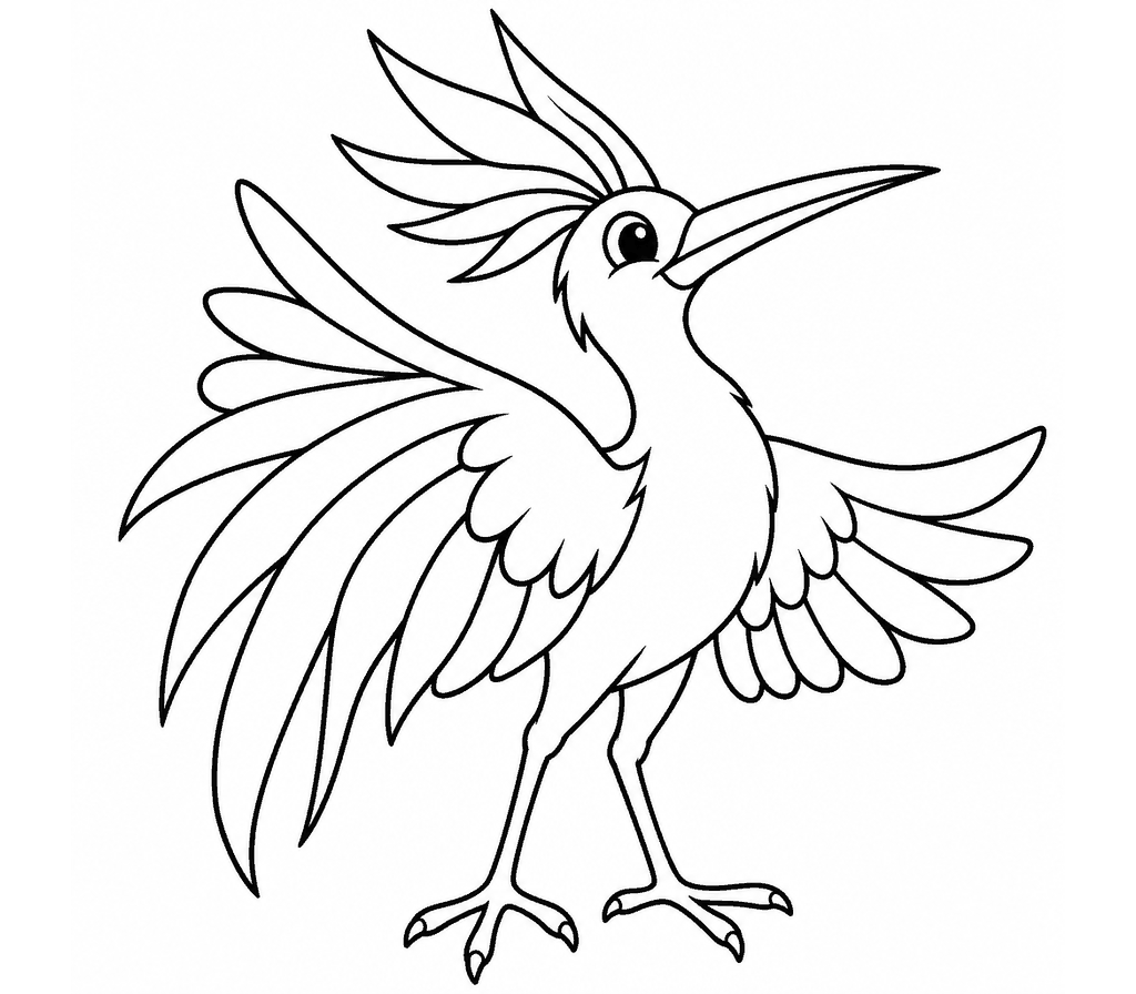 Bird-of-Paradise coloring page
