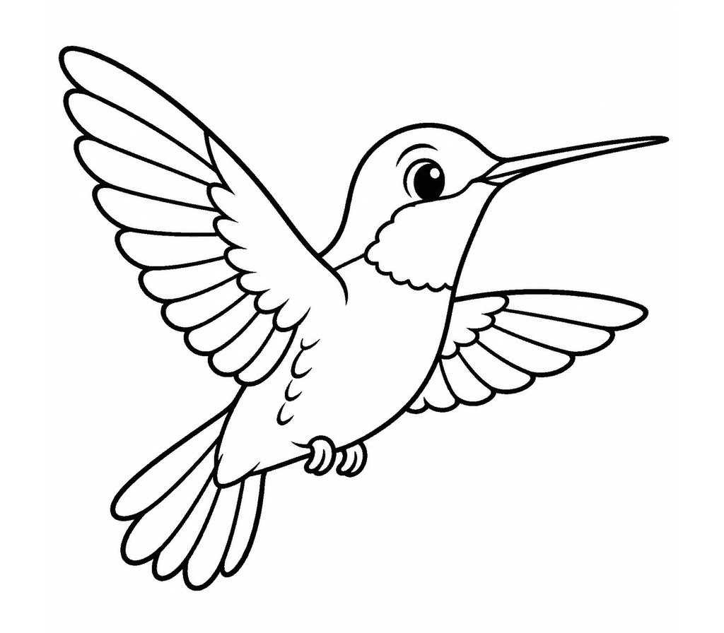 Black-chinned Hummingbird coloring page