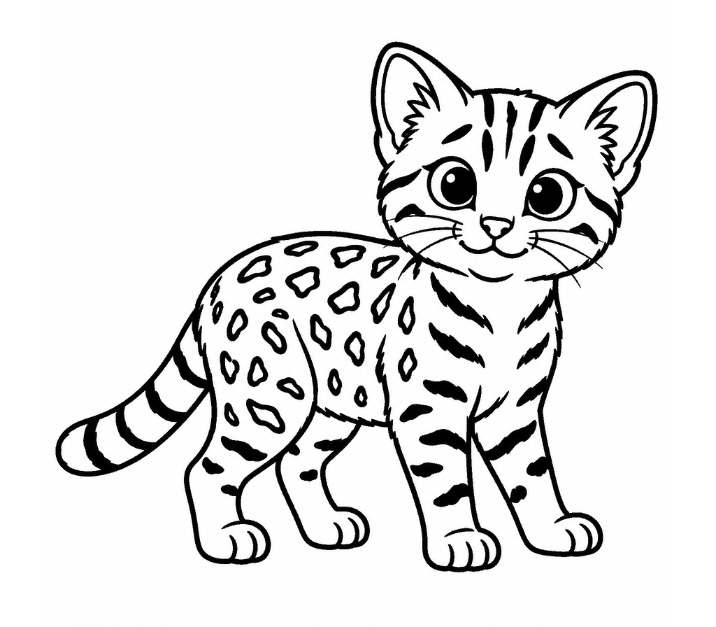 Black-footed Cat coloring page
