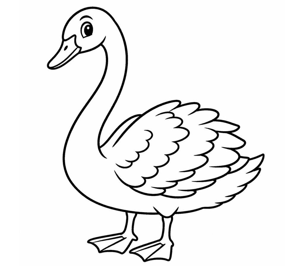 Black Swan coloring page