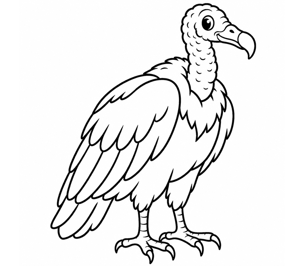 Black Vulture coloring page