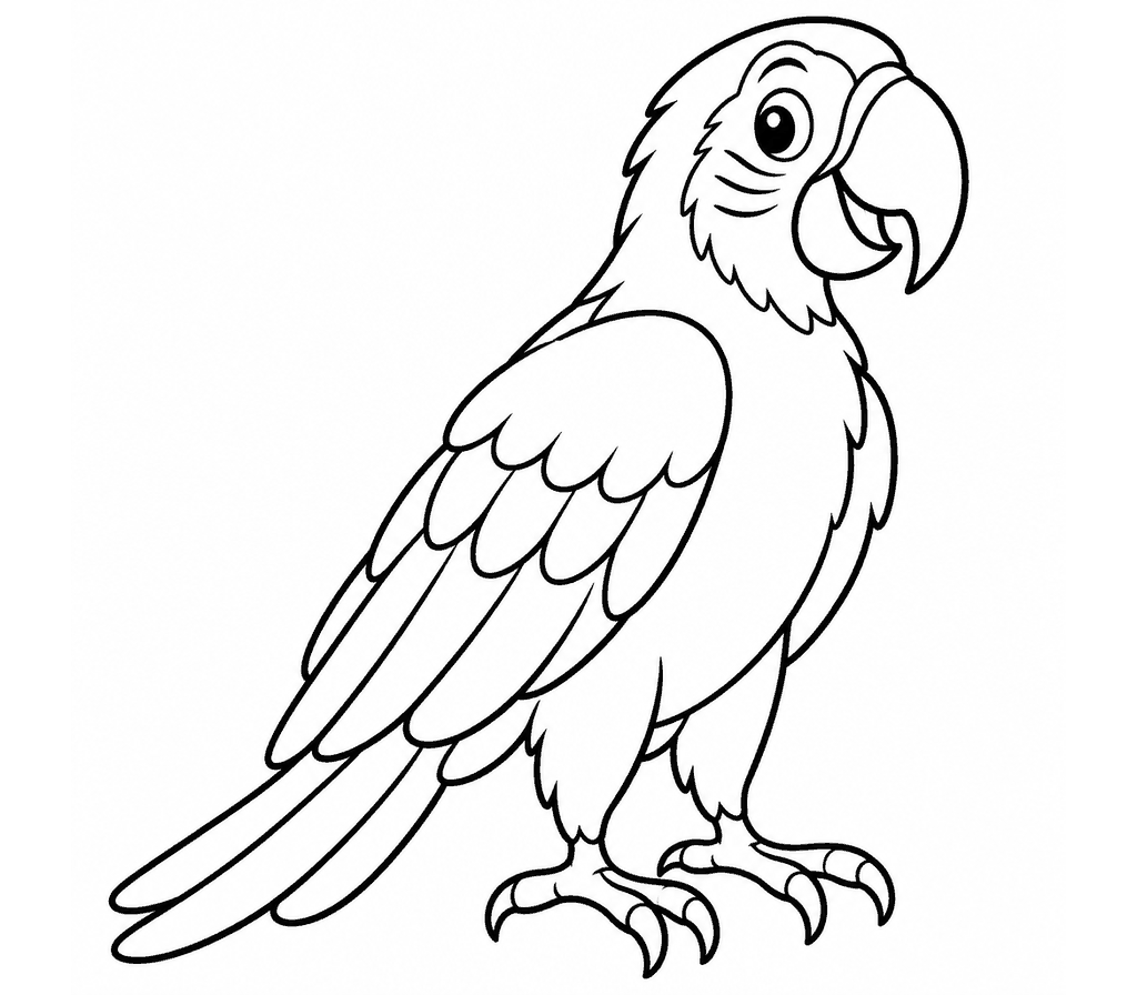 Blue-and-Yellow Macaw coloring page