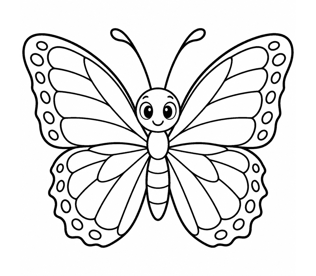 Blue Morpho coloring page